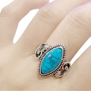Vintage Turquoise Inlay Ring